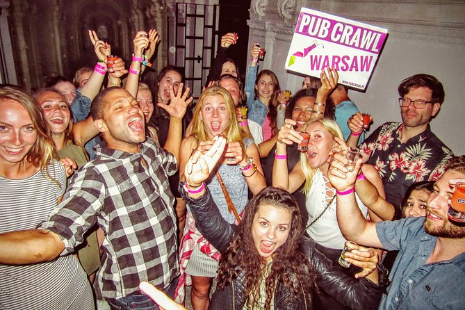 #1 Pub Crawl Warsaw with Optional Premium 1 Hour Open Bar - Starting at Labirynt Club on Chmielna Street