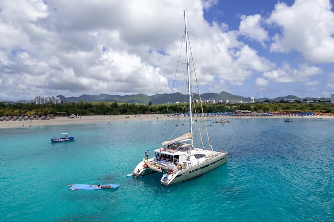 5 Hour Luxury Catamaran Day Sail in Sint Maarten on The Phoenix - Mullet Bay or Simpson Bay provides the longest swim