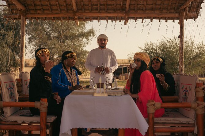 Al Marmoom Oasis Luxury Tent with Bedouin Dinner - Music, Emirati songs, dance, and fire
