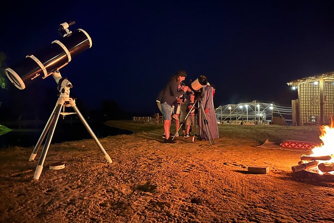 Al Marmoom Oasis Luxury Tent with Bedouin Dinner - Telescope stargazing after the lights go out