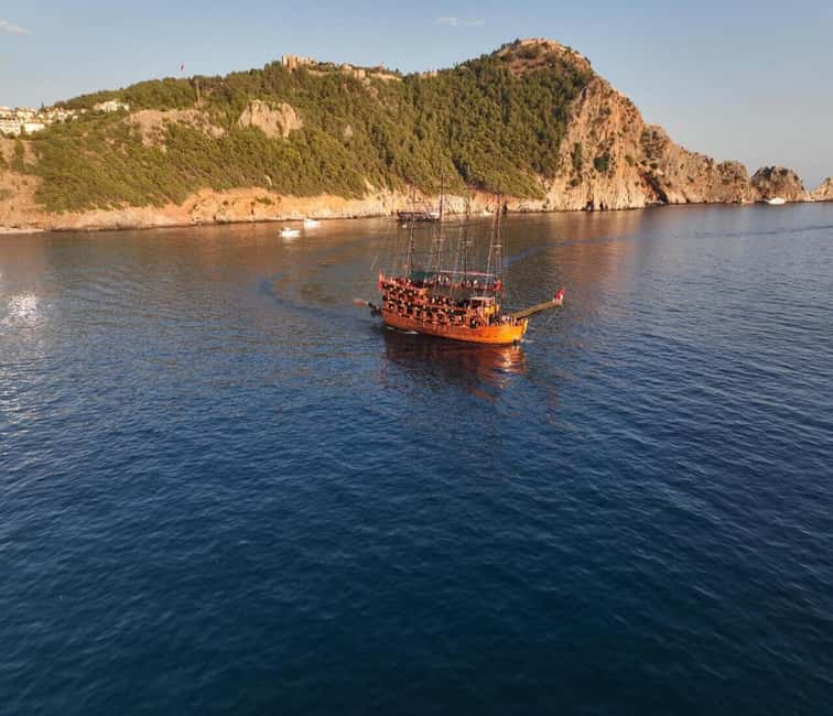 Alanya: Luxury Pirate Boat with Lunch & Unlimited Drinks - Alanya Castle, the Red Tower, and Three Sea Caves