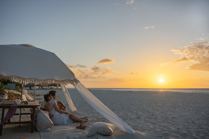 Aruba Eagle Beach Romantic Sunset Picnic in a Luxury Cabana - Arriving at the Eagle Beach cabana
