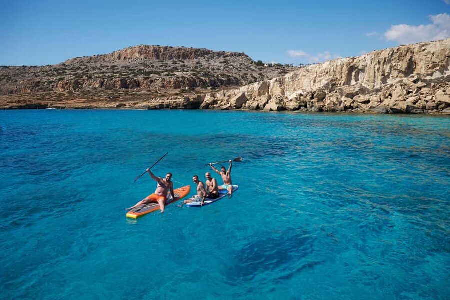 Ayia Napa: Luxury Catamaran Cruise with Lunch & Drinks - Swimming and snorkeling around Cape Greco