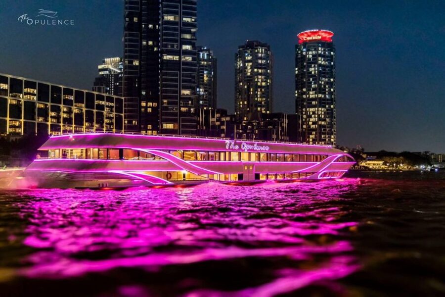 Bangkok: Opulence Luxury Chao Phraya Dinner Cruise - Dinner, dessert, and the buffet line