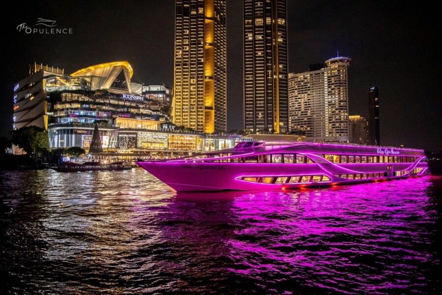 Bangkok: Opulence Luxury Chao Phraya Dinner Cruise - River City and the Mandarin Oriental area
