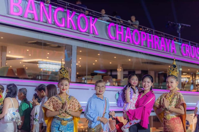 Bangkok: The Newest Luxury 5-Star Bangkok Chao Phraya Cruise - City lights at 8 PM from Asiatique