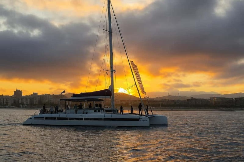 Barcelona: Luxury Catamaran Sunset Cruise - Port Olímpic check-in and the first 15 minutes
