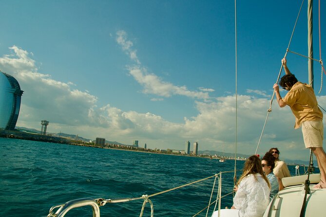 Barcelona Sailing Experience 2 hs w/Premium Snacks & Drinks - Daylight sailing or a golden evening