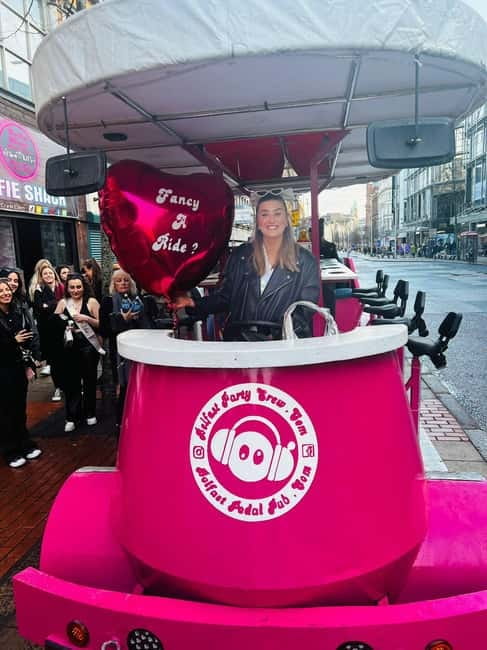 Belfast: Luxury Pink Hen Party Bike Tour (BYOB) - Starting at the Surf Shack on Royal Avenue