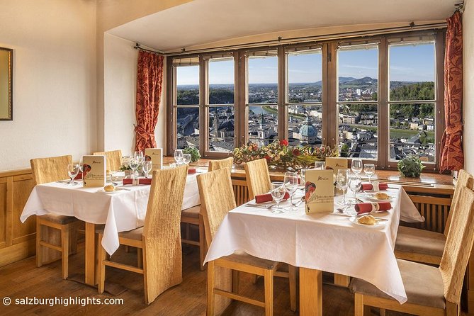 Best of Mozart Concert and Dinner or VIP Dinner at Fortress Hohensalzburg - The evening schedule and timing
