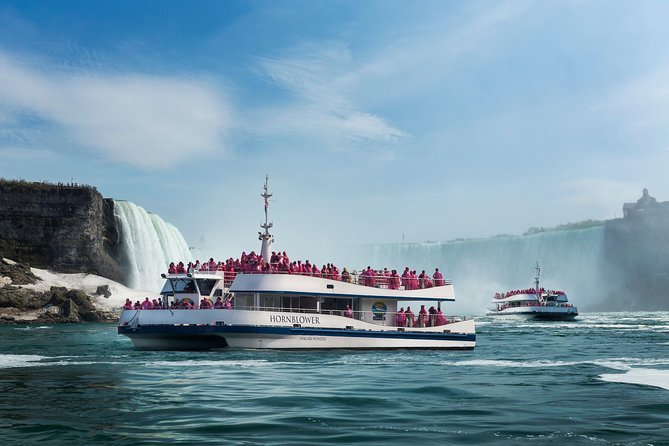 Best of Niagara Falls Canada Premium Tour: Behind Falls and Boat - Skylon Tower turns the falls into a map