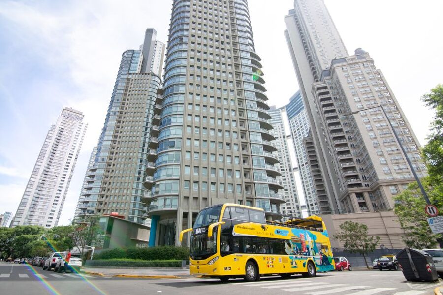Buenos Aires Hop-On Hop-Off Bus and Exclusive Benefits - The ride itself: upper deck, enclosed windows, and audio
