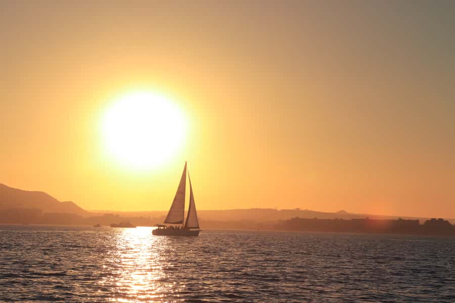 Cabo Luxury Sunset Sailing Adventure with Open Bar - Sailing Cabo’s sunset from a 50-foot yacht