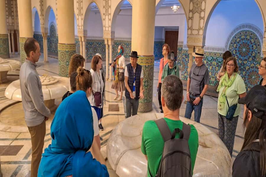 Casablanca: Hassan II Mosque Premium Tour with Entry Ticket - Inside the mosque with Ilyas, Abdel, and Youssuf