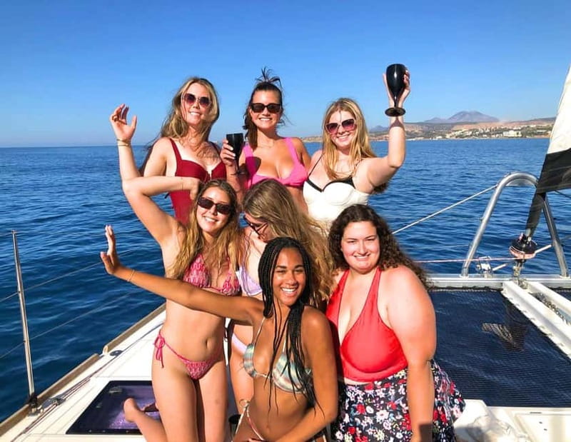 Chania Old Port:Luxury Sunset Catamaran Cruise with Prosecco - The catamaran: comfort without pretending it is a private yacht