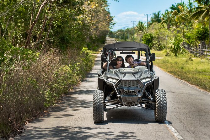 Cozumel: Buggy Off-Road Tour, KUZÁ Beach Park, Buffet & Open Bar - El Cedral and the island beyond the beach