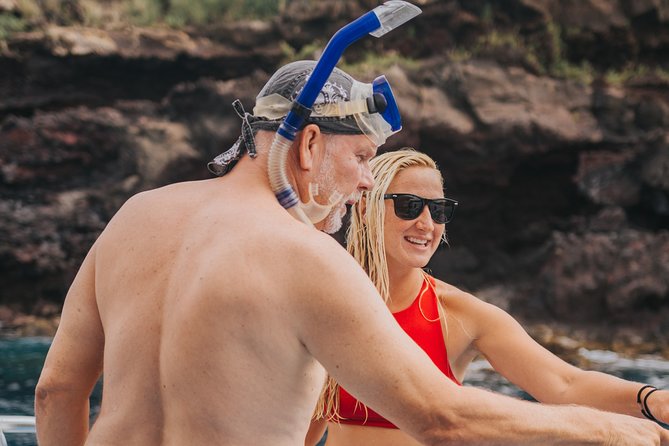 Deluxe Snorkel & Dolphin Watch Aboard a Luxury Catamaran from Kailua-Kona - What the $183.77 price really covers