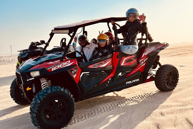 Doha: Luxury Desert Safari, Quad Bike & Sandboarding - Sealine Beach, camels, and Arabic coffee