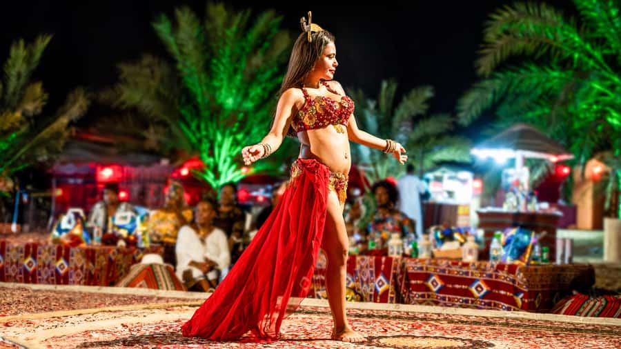 Dubai Desert Safari - Premium BBQ Dinner, Camel Ride & Shows - Forty-five minutes of red-dune dune bashing