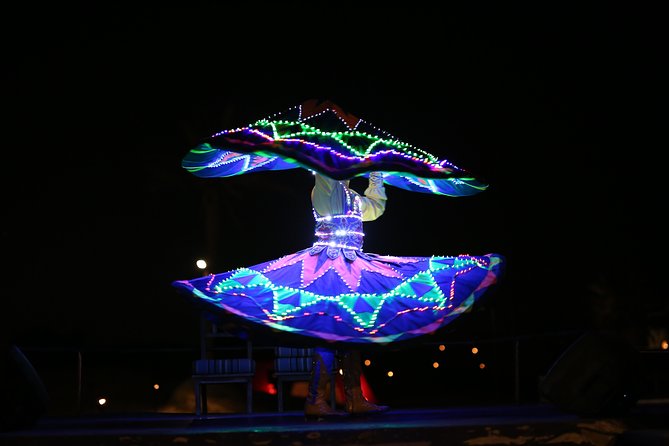 Dubai: Luxury Desert Fortress Dinner, Camel Ride & Live Shows - Belly dancing, tanoura, and the fire show