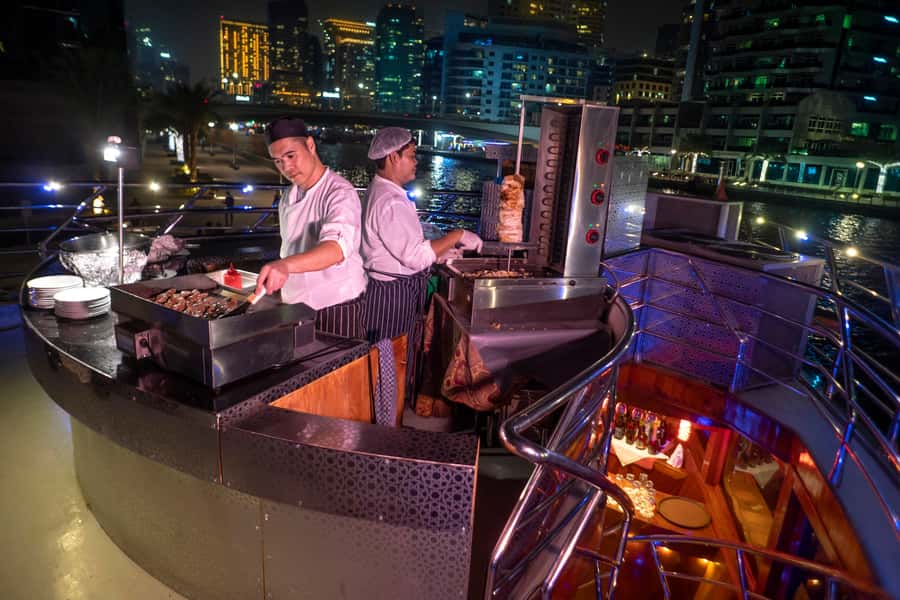 Dubai: Marina Luxury Dhow Dinner Cruise - What the two-hour cruise actually includes