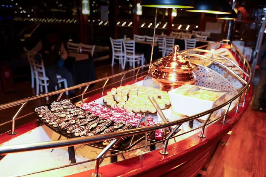 Dubai: Marina Luxury Dhow Dinner Cruise - How the landmarks appear from the water