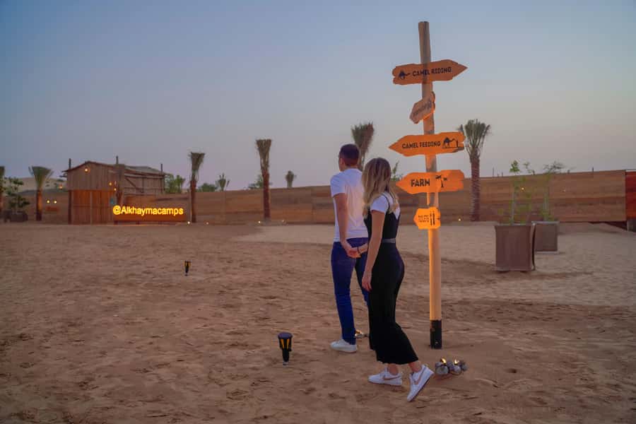 Dubai: Premium Safari, Camel Ride & Al Khayma Camp 3-Buffets - Falconry, henna, coffee, and camp activities