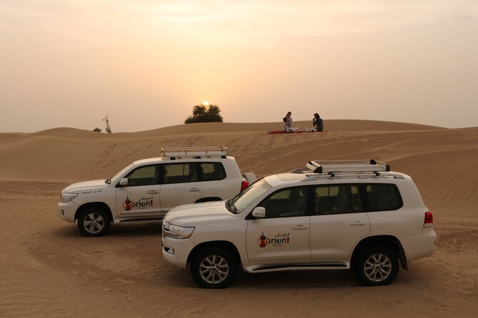 Dubai Private Premium Desert Safari with BBQ Dinner in 4WD - BBQ buffet, Arabic coffee, and evening shows