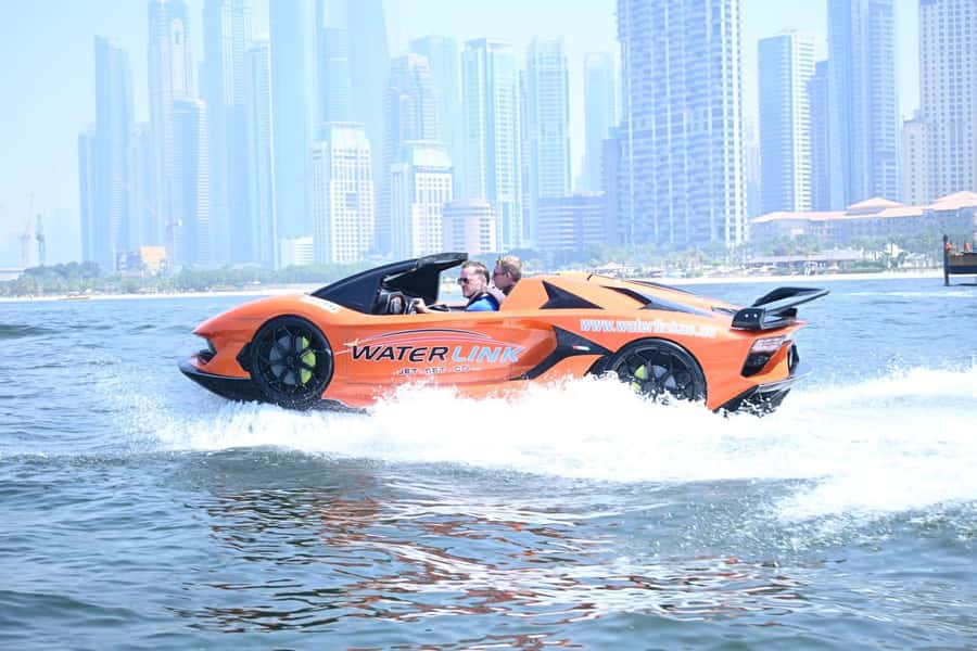Dubai: Splash & Thrill | 20min Jet Car DXB Harbour - Leaving the harbour for the coastal route