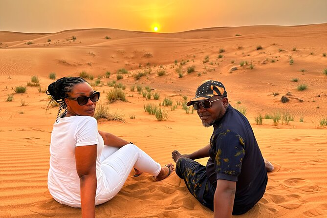 Exclusive Desert Safari Camel Ride Sandboard & Buffet BBQ Dinner - From Dubai pickup to the red dunes of Lahbab