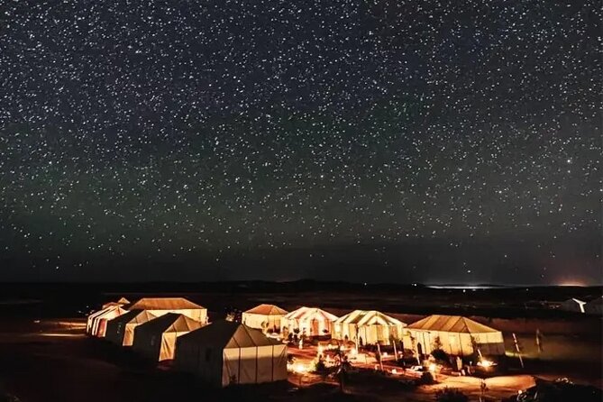 Fes to Fes Private Desert tour 1-night 2-Day Tour luxury camps - Camel riding at sunset
