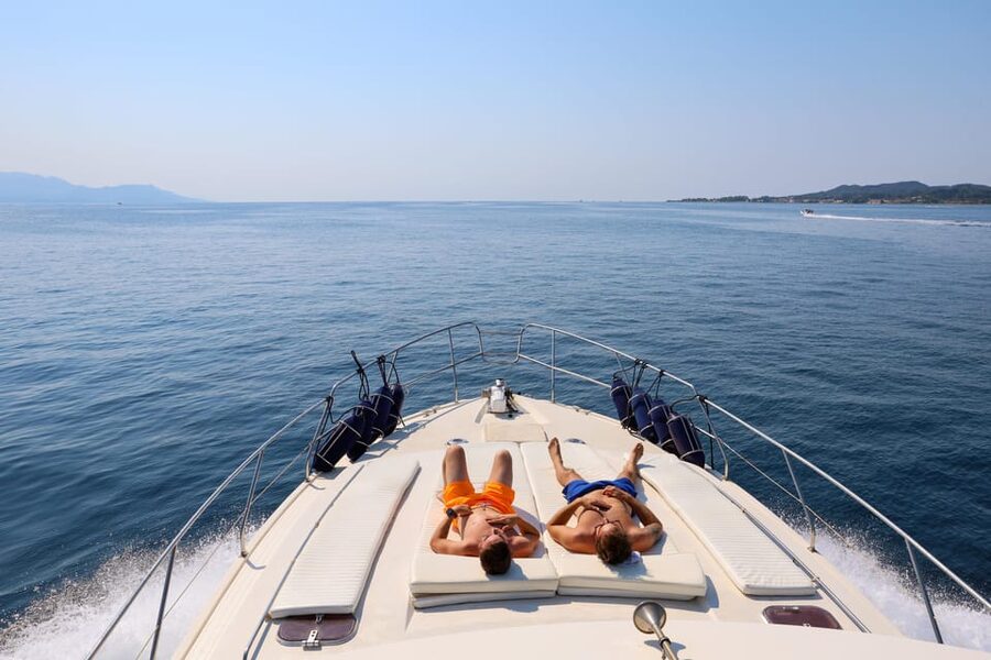 From Corfu: Luxury Yacht Cruise to Sivota and Blue Lagoon - A four-hour escape from Lefkimmi