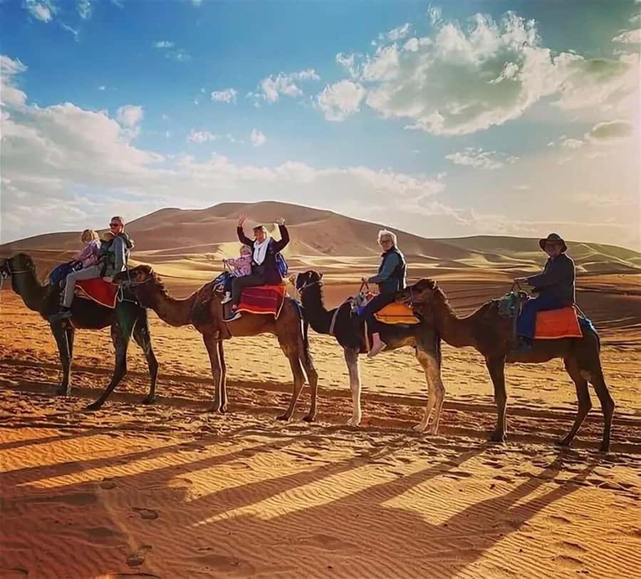 From Fes: 3-Day Luxury Desert Tour to Marrakech via Merzouga - Arriving in Merzouga by camel