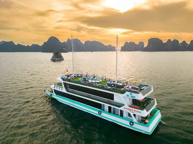 From Hanoi: Halong bay Luxury tour on 5 star cruise - Boarding at Tuan Chau Harbor around noon