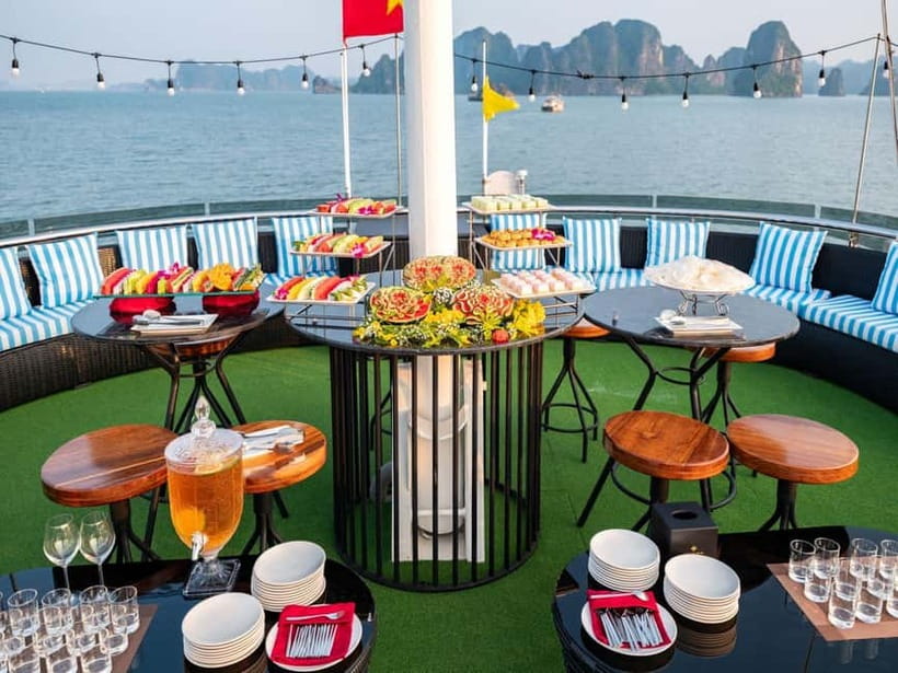 From Hanoi: Halong bay Luxury tour on 5 star cruise - Titop Island, swimming, and the climb