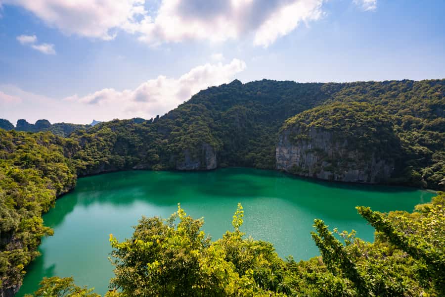 From Koh Samui: Ang Thong Marine Park VIP Small-Group Tour - The climb to the viewpoint and emerald lagoon