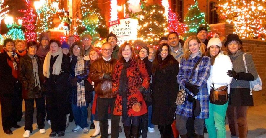 From Manhattan: 4-Hour Christmas Lights Luxury Bus Tour - The one-hour walk through Dyker Heights