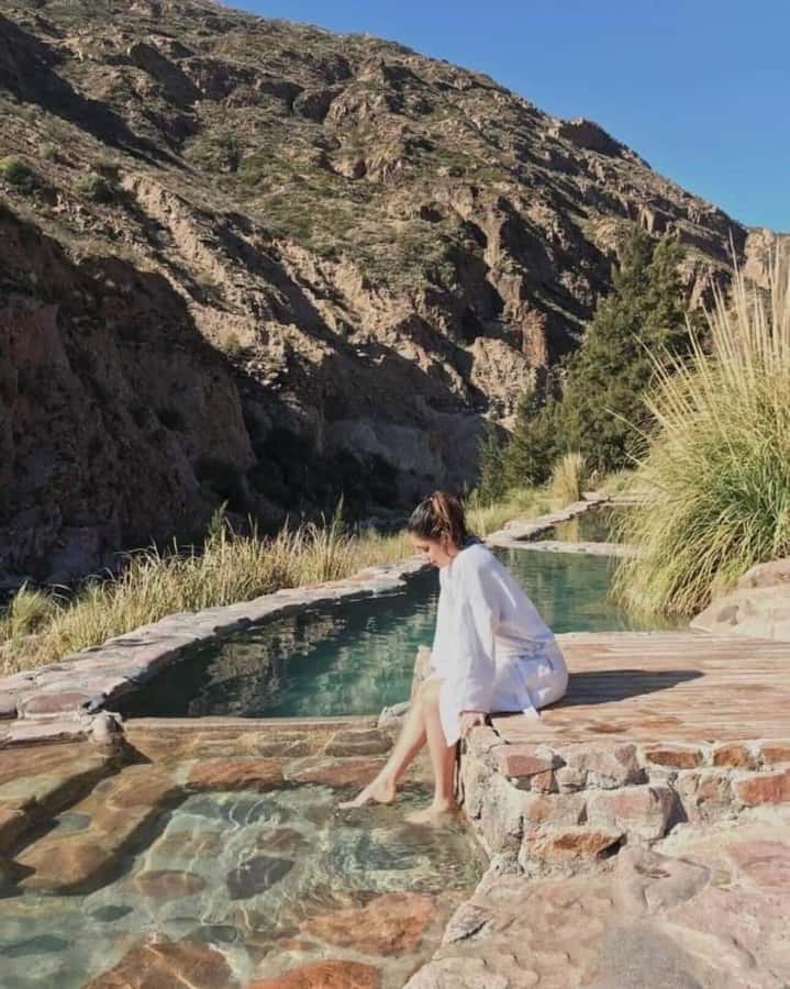 From Mendoza: Premium Spa Day at the Cacheuta Hot Springs - A buffet lunch with Argentine choices