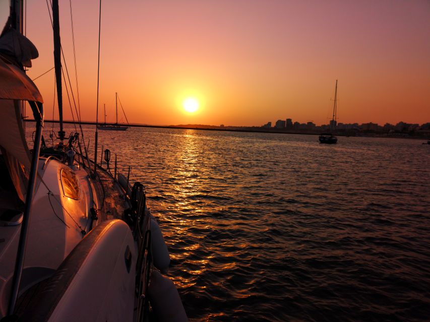 From Vilamoura: Sunset Tour on a Luxury Sailing Yacht - Falésia Beach and its clay cliffs