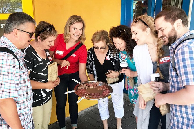 Granville Island Market Food Tour by Vancouver Foodie Tours - Oyama Sausage Co. and the market’s savory opening
