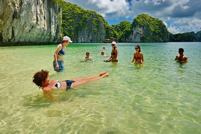 Halong Bay Day Tour 6Hour Deluxe Cruise Limousine Bus Small Group - Titop Island for swimming and the summit view