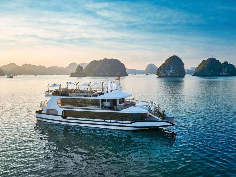 Halong Bay: Luxury Day Cruise with Buffet, Kayak, Swim - From Hanoi Old Quarter to Tuan Chau Harbor