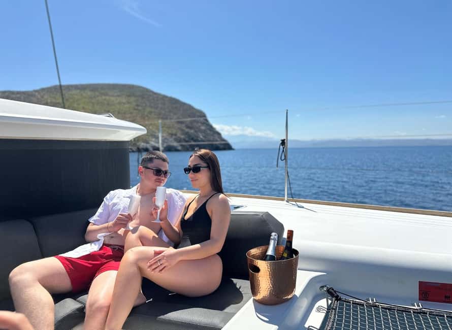 Heraklion Luxury Sailing Catamaran Dia Island | Gourmet Menu - The catamaran, comfort, and group size