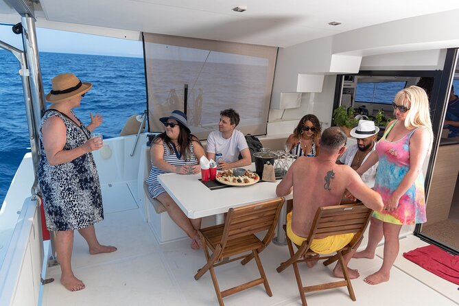 Hersonissos: Luxury Sunset Catamaran Cruise Sushi & Open Bar - Sunset from the deck