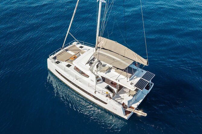Hersonissos: Luxury Sunset Catamaran Cruise Sushi & Open Bar - Saint George Bay and the quiet side of Crete