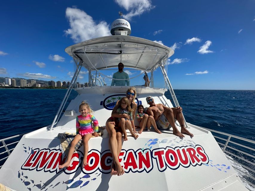 Honolulu: Deluxe Waikiki Snorkel and Wildlife Cruise - A slide, a trampoline, and a quiet float