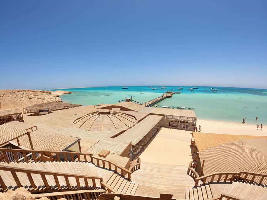 Hurghada: Royal Luxury VIP Cruise to Orange Bay with Lunch - Orange Bay in its quiet morning hour