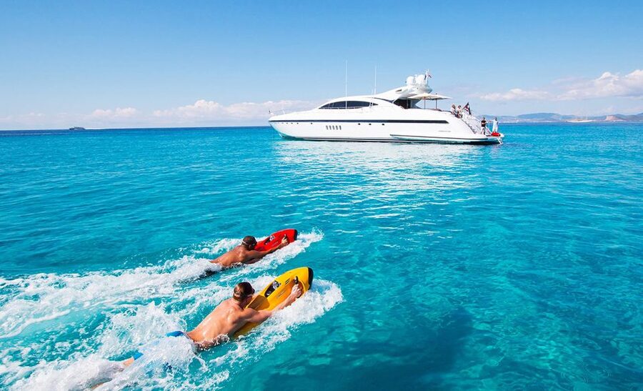 Ibiza: Beach and Cave Boat Tour with Luxury Water Toys - What the Ibiza water playground is really like