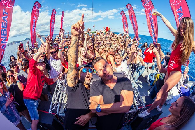 Ibiza Ocean Club Boat Party with 3 Hours Premium Drinks and DJ - The swim stop and 4-meter jumping board