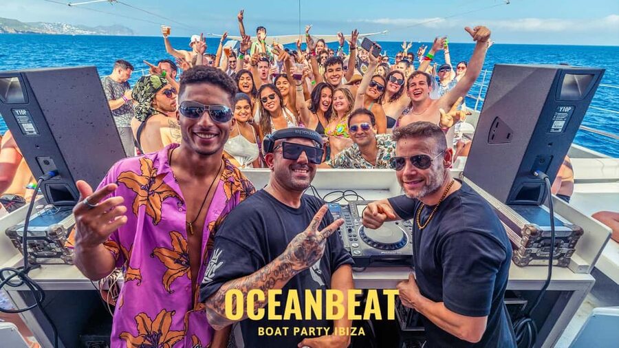 Ibiza: Ocean Club Boat Party with Premium Drinks, Food, & DJ - The swim stop in the Mediterranean